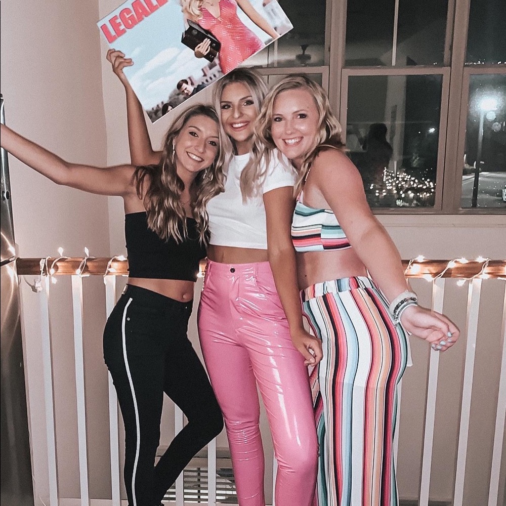 Pink Fashion Nova Vinyl Pants